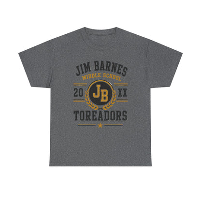 Jim Barnes Middle School Toreadors T-Shirt — School Spirit Tee with JB Crest
