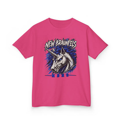 New Braunfels Unicorn Kids T‑Shirt — Blue Graphic Tee for Children