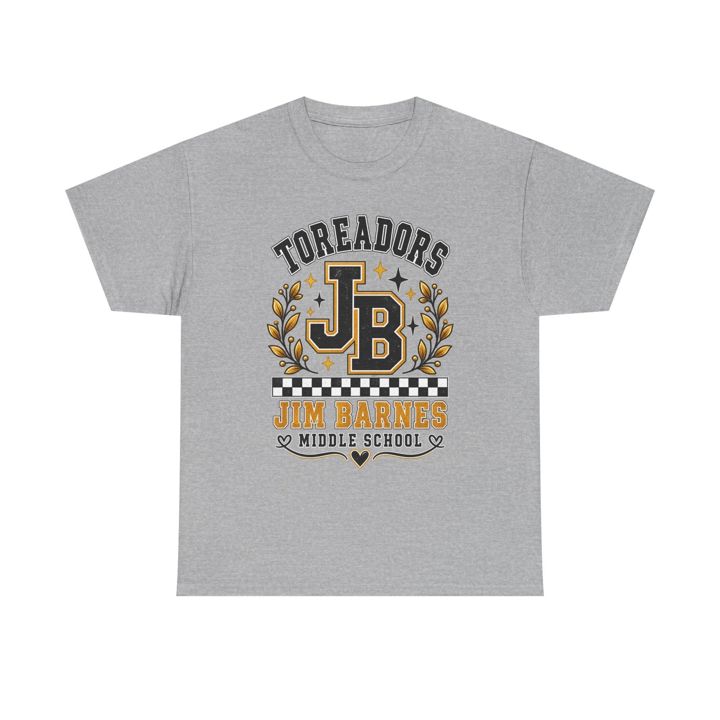 Toreadors JB Jim Barnes Middle School Tee — School Spirit Graphic T-Shirt