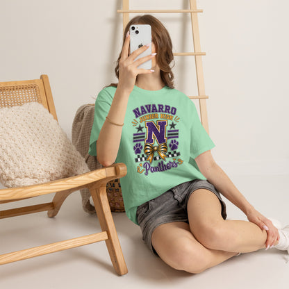Navarro Junior High Panthers T-Shirt – School Spirit Tee with Purple & Gold Mascot Design