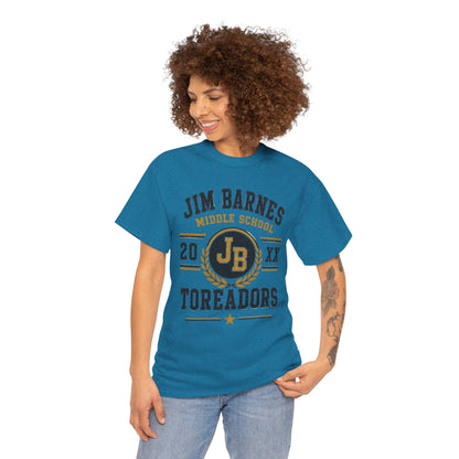 Jim Barnes Middle School Toreadors T-Shirt — School Spirit Tee with JB Crest