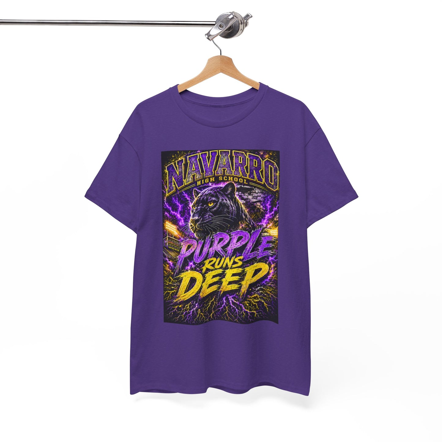 Purple Runs Deep Panther T-Shirt — Navarro School Spirit Tee