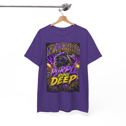 Purple Runs Deep Panther T-Shirt — Navarro School Spirit Tee