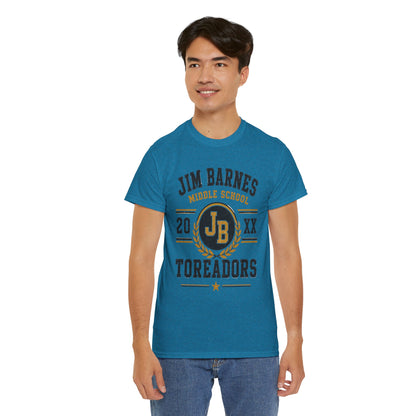 Jim Barnes Middle School Toreadors T-Shirt — School Spirit Tee with JB Crest