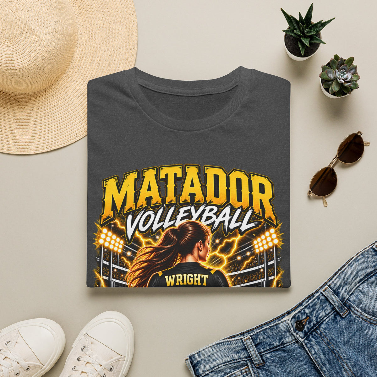 Custom Seguin Matador Volleyball Player Tee | Personalized Name & Jersey Number