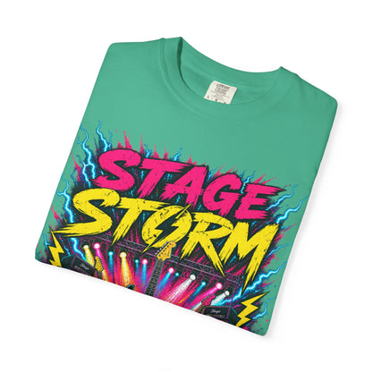 Stage Storm Rock Band T-Shirt — "Stage Storm" Guitar Concert Graphic Tee