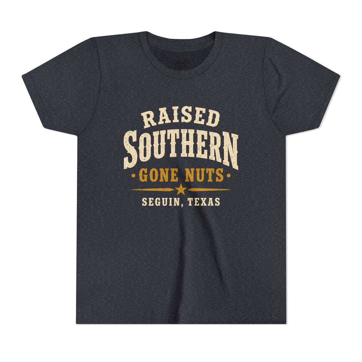 Youth Tee — "Raised Southern, Lone Star" Seguin, Texas Kids Shirt