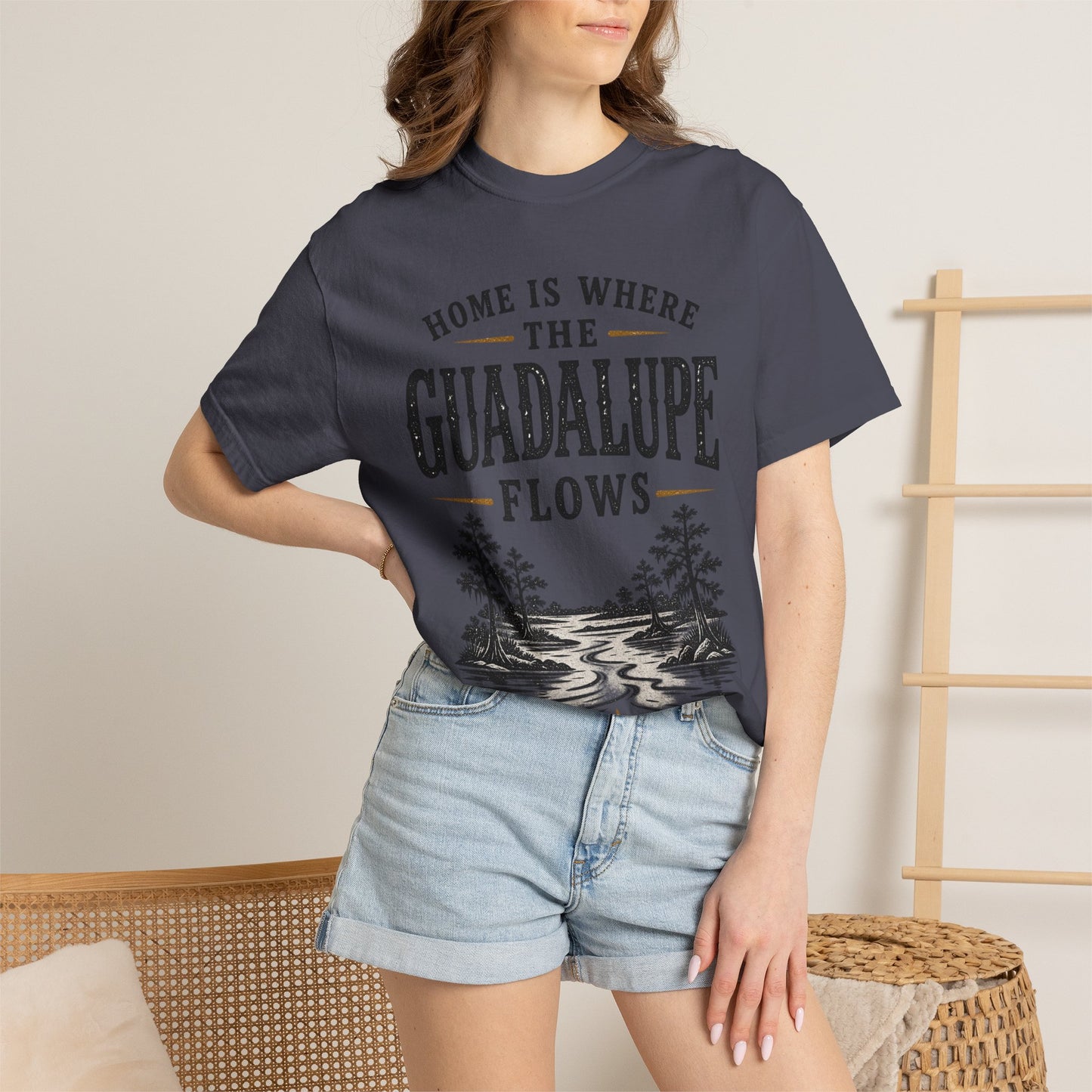 Guadalupe River T-Shirt — "Home Is Where The Guadalupe Flows" Vintage Outdoors Tee