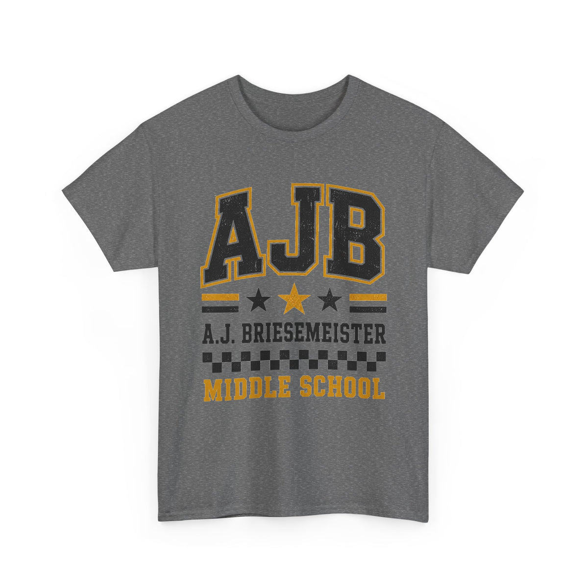 Middle School Custom Name Tee — AJB Briesemeister School Spirit Shirt