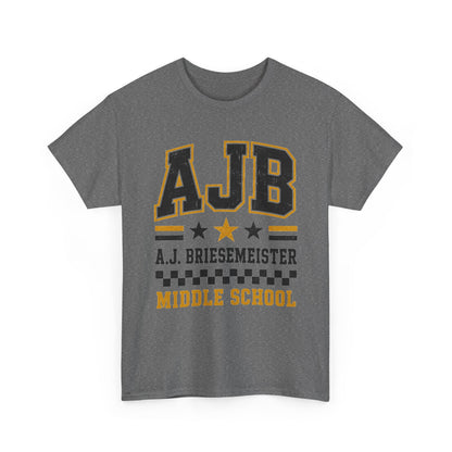 Middle School Custom Name Tee — AJB Briesemeister School Spirit Shirt