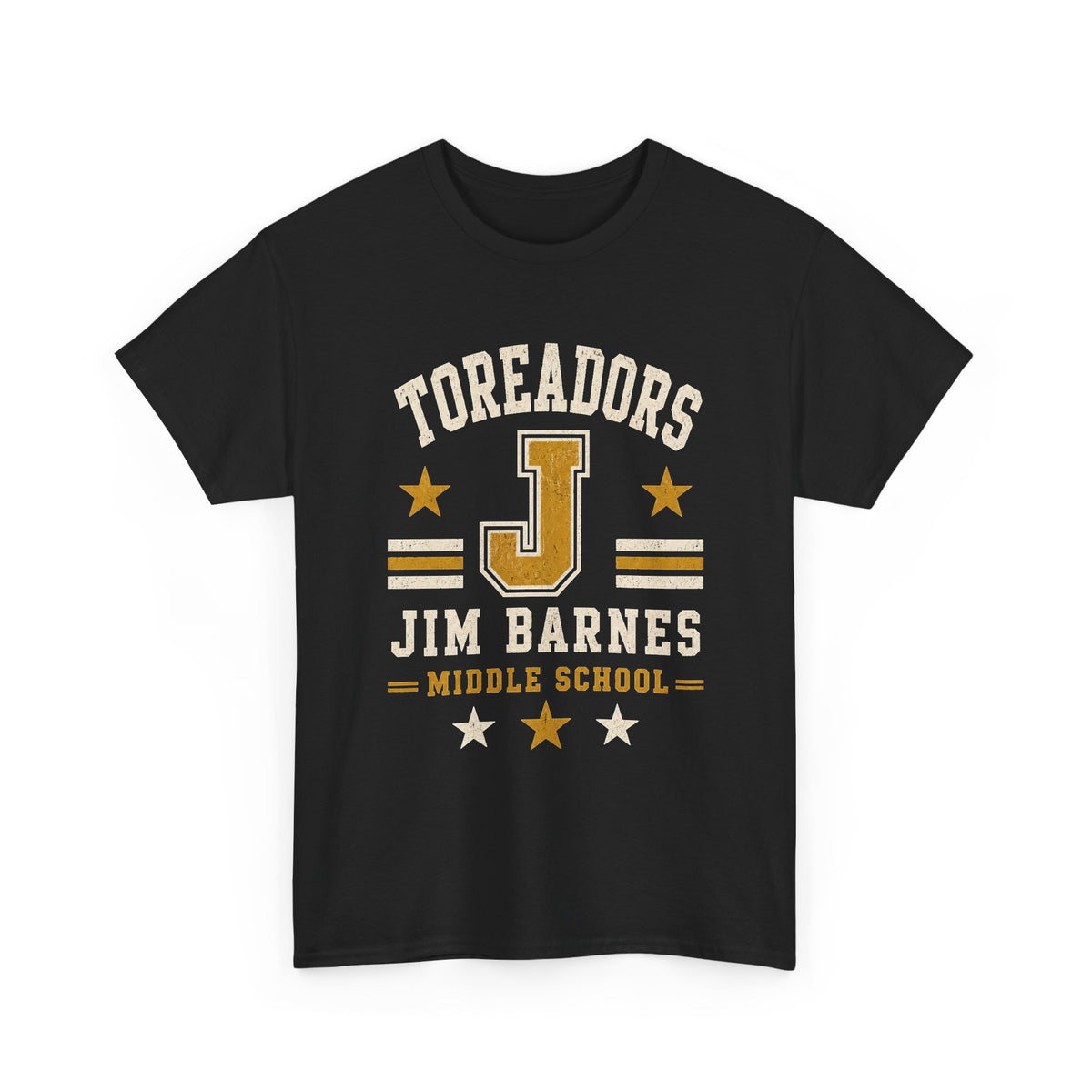 Toreadors Jim Barnes School Letterman Tee — Vintage School Spirit T-Shirt