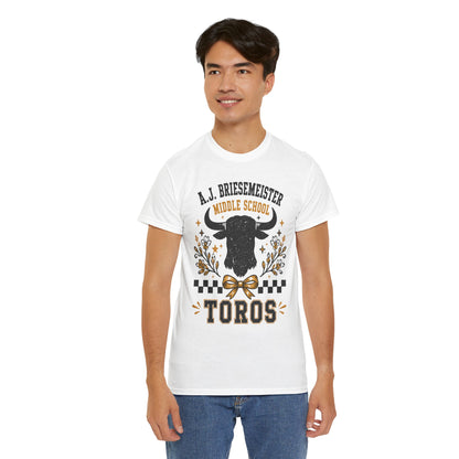 Toros Middle School Tee — A.J. Briesemeister School Spirit T-Shirt