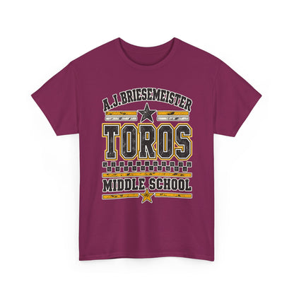 Toros Middle School Tee — A.J. Briesemeister School Spirit T-Shirt