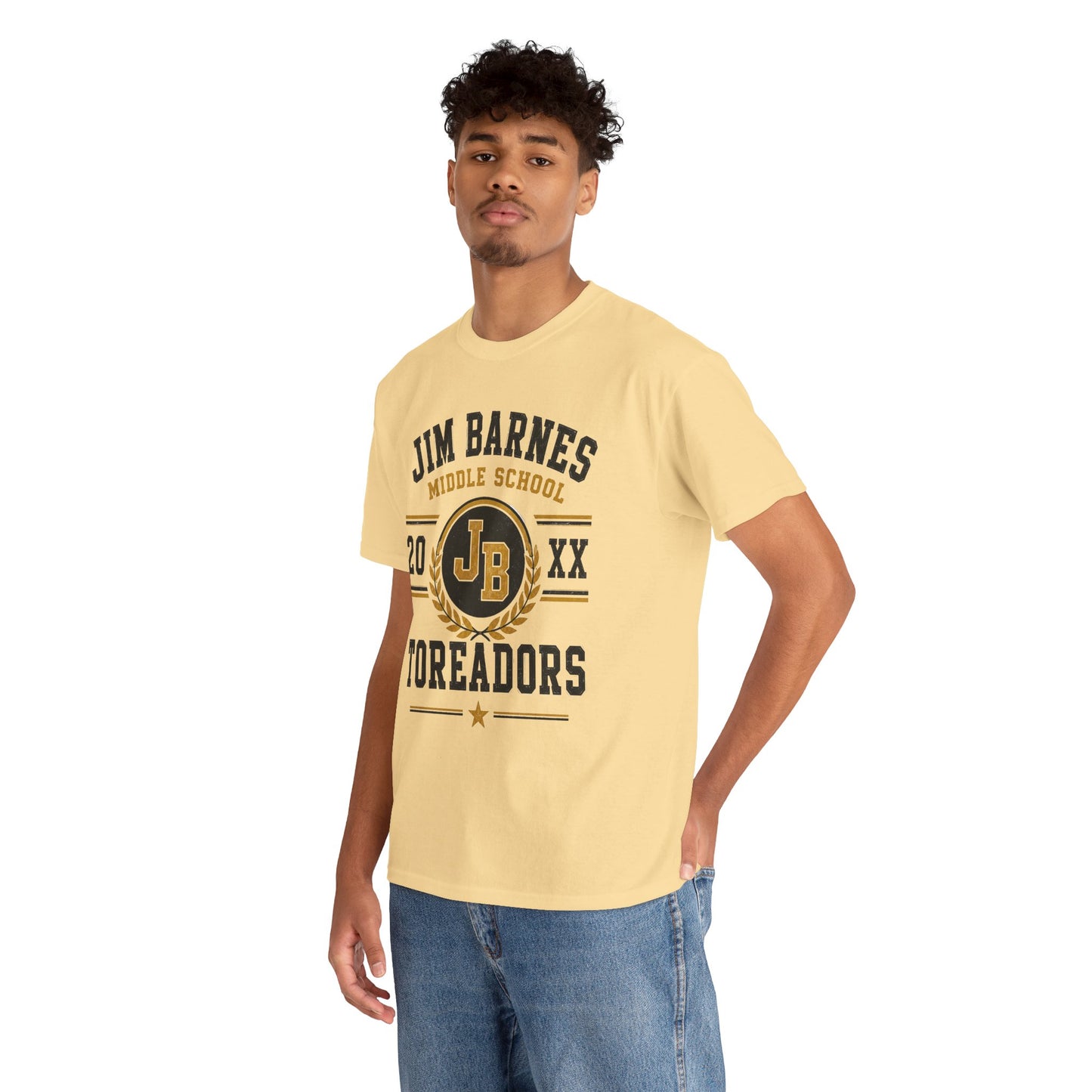 Jim Barnes Middle School Toreadors T-Shirt — School Spirit Tee with JB Crest