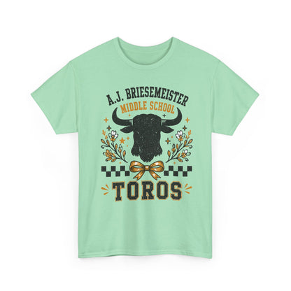 Toros Middle School Tee — A.J. Briesemeister School Spirit T-Shirt