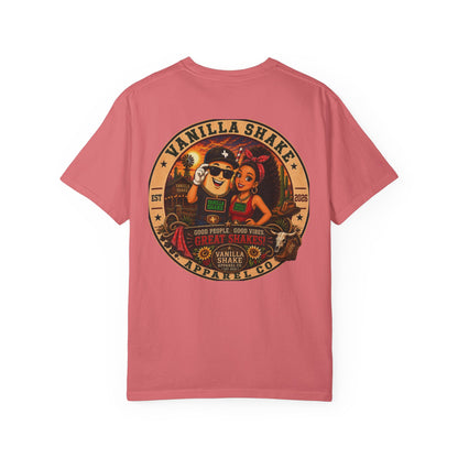 Mr. & Mrs. Shake Logo Unisex Garment-Dyed T-shirt