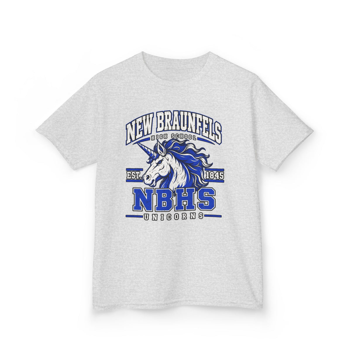 New Braunfels NBHS Unicorn Kids T‑Shirt — School Spirit Tee
