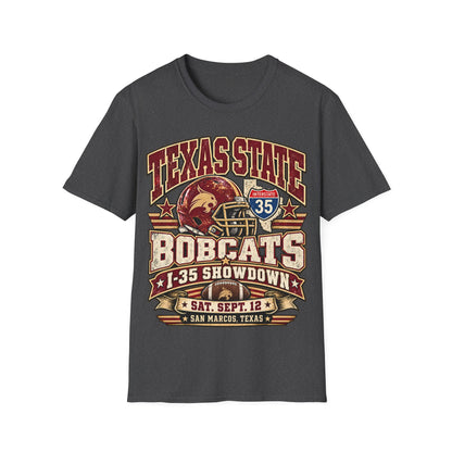 Texas State Bobcats Football T‑Shirt – I‑35 Showdown Game Day Tee