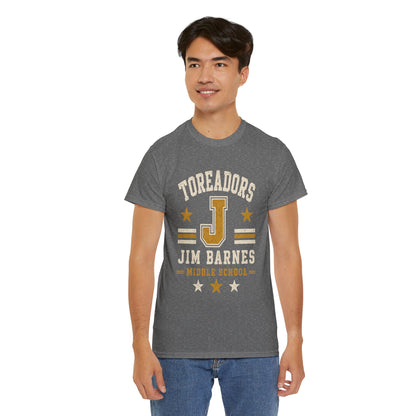 Toreadors Jim Barnes School Letterman Tee — Vintage School Spirit T-Shirt