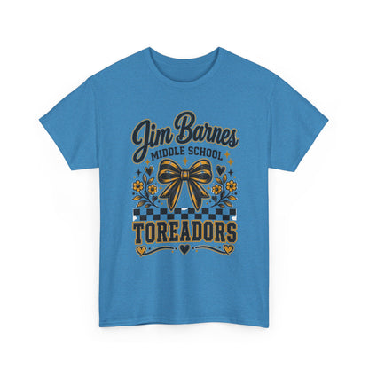 Jim Barnes Middle School Toreadors T-Shirt — School Spirit Cheer Tee
