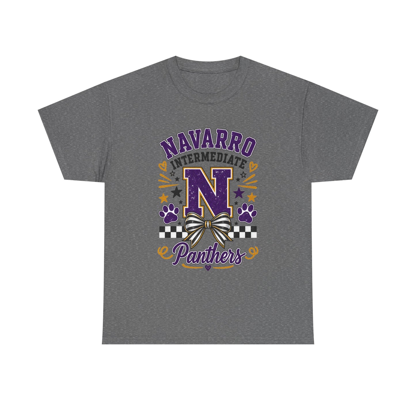 Navarro Intermediate Panthers T-Shirt — School Spirit Tee with 'N' Logo & Paw Prints