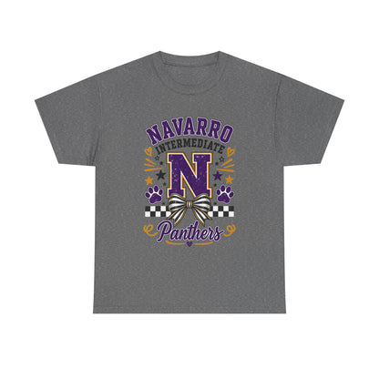 Navarro Intermediate Panthers T-Shirt — School Spirit Tee with 'N' Logo & Paw Prints