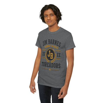 Jim Barnes Middle School Toreadors T-Shirt — School Spirit Tee with JB Crest