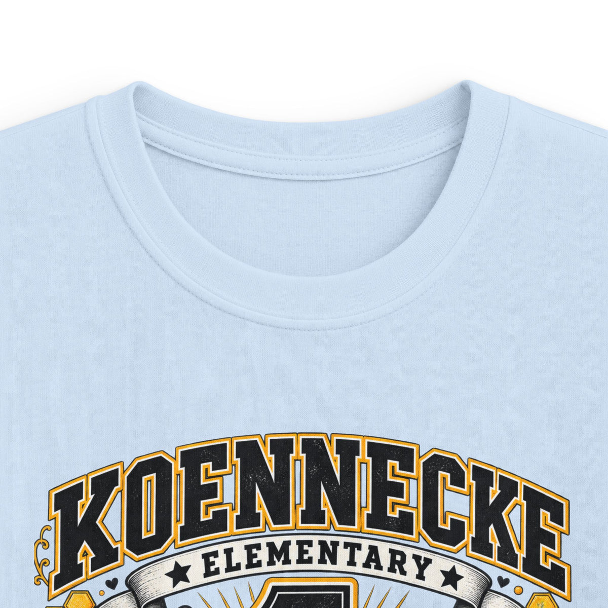 First Grade Kids Tee — 'Koennecke Elementary' Back-to-School Bee Design