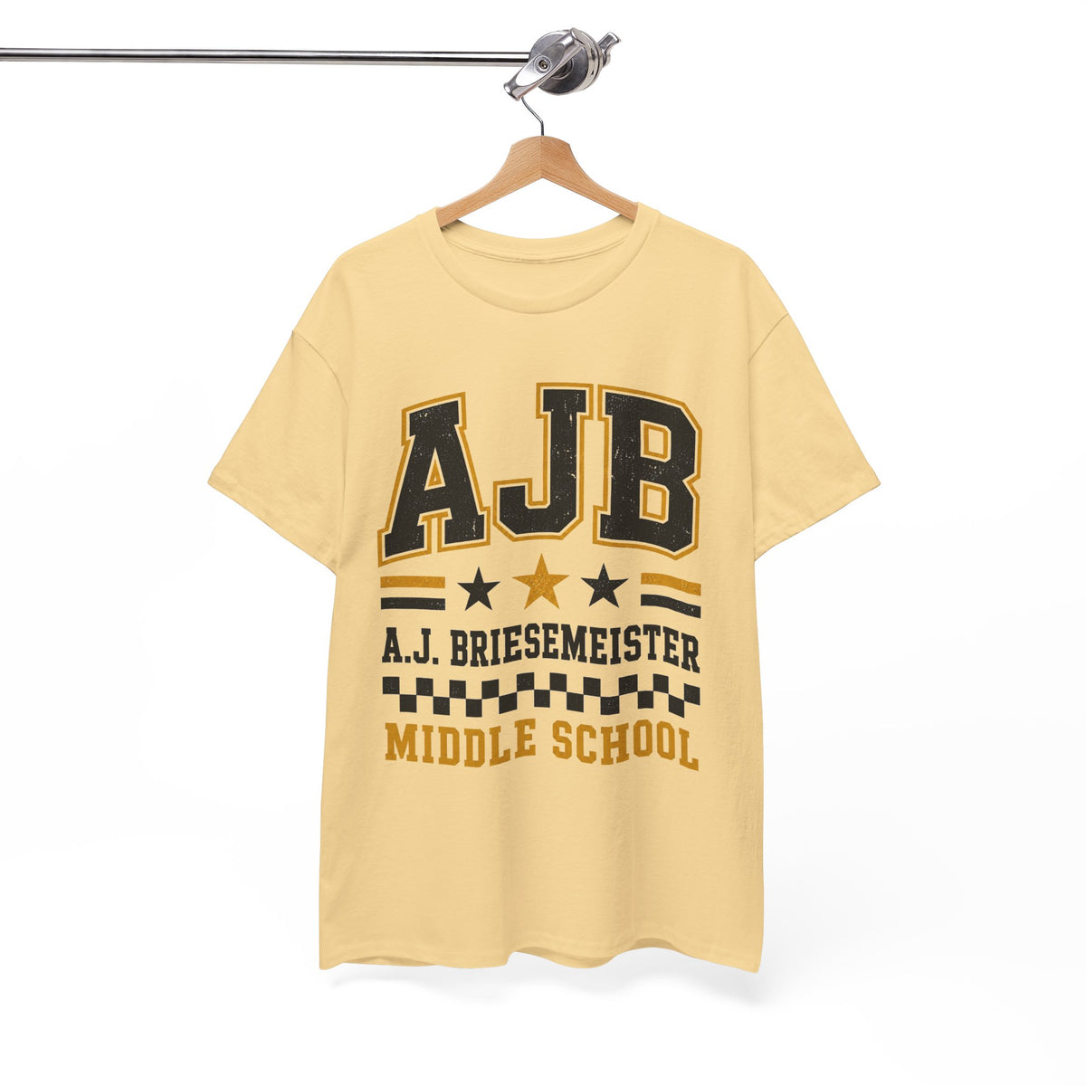 Middle School Custom Name Tee — AJB Briesemeister School Spirit Shirt