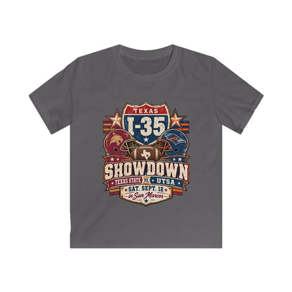 Kids I-35 Showdown Football Tee — Texas State vs UTSA Game Day Shirt