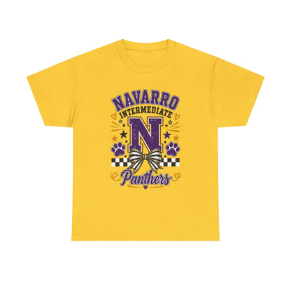 Navarro Intermediate Panthers T-Shirt — School Spirit Tee with 'N' Logo & Paw Prints