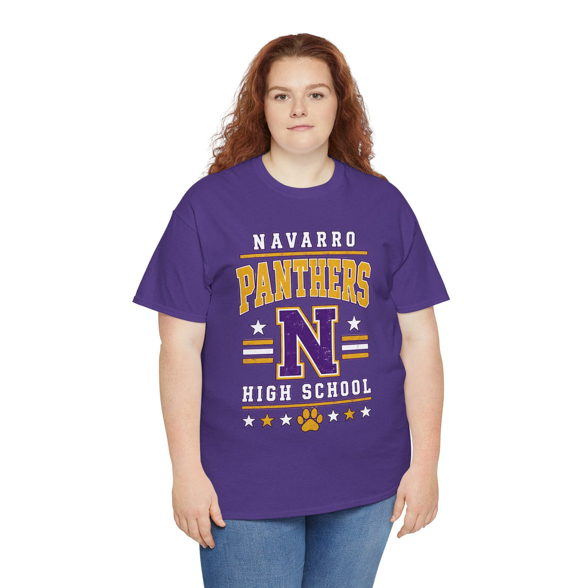 Navarro Panthers High School Tee — Retro Letterman N Design