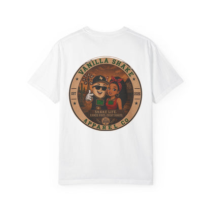 Mr. & Mrs. Shake Logo 2 - Unisex Garment-Dyed T-shirt
