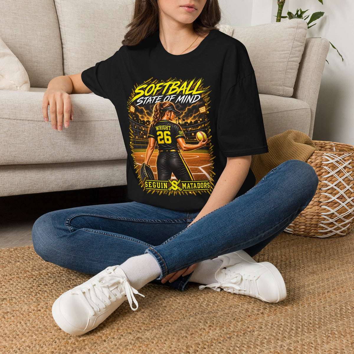 Custom Seguin Matador Softball Player Tee | Personalized Name & Jersey Number