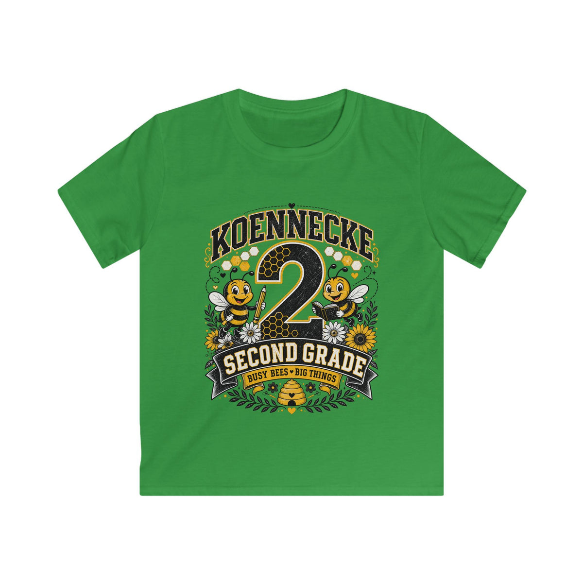 Personalized '2 Second Grade' Kids Tee — Custom Name Back-to-School Shirt