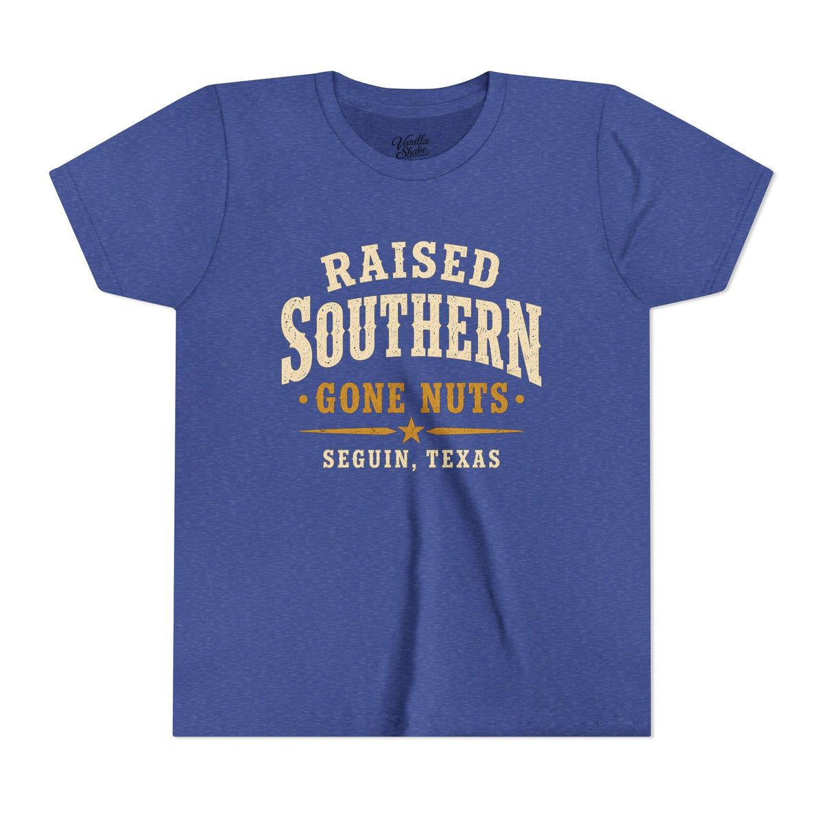 Youth Tee — "Raised Southern, Lone Star" Seguin, Texas Kids Shirt