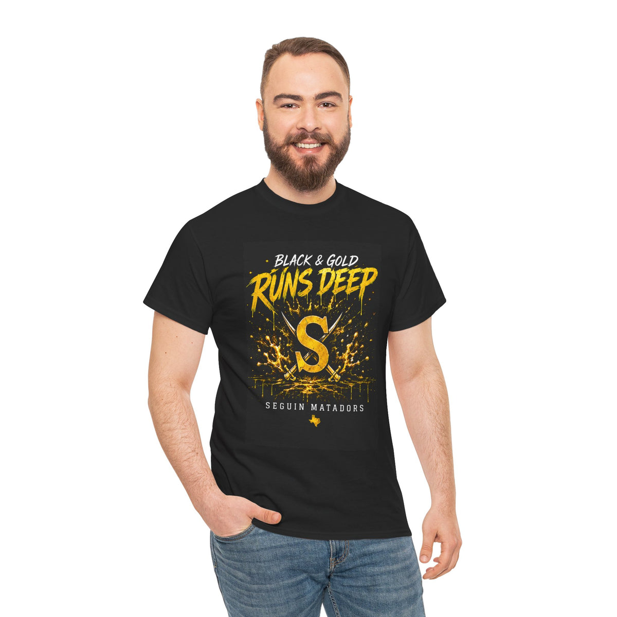 Seguin Matadors 'Black & Gold Runs Deep' T-Shirt