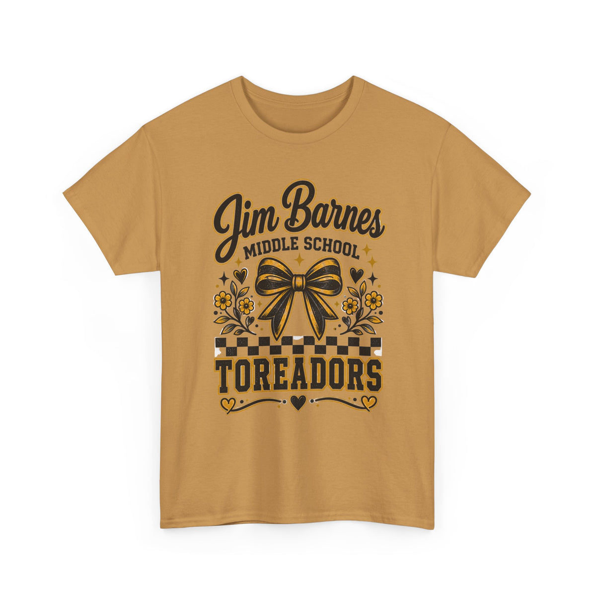 Jim Barnes Middle School Toreadors T-Shirt — School Spirit Cheer Tee