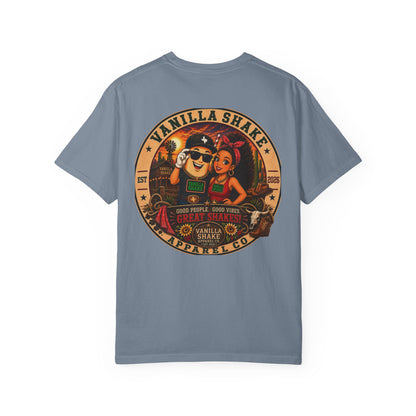 Mr. & Mrs. Shake Logo Unisex Garment-Dyed T-shirt