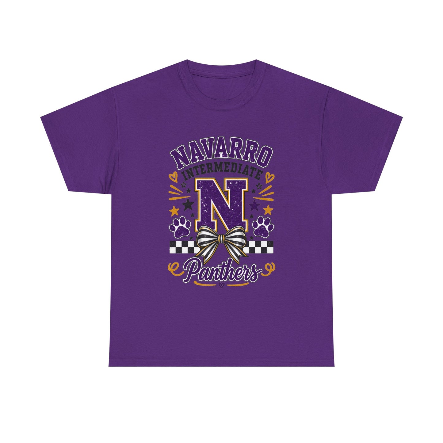 Navarro Intermediate Panthers T-Shirt — School Spirit Tee with 'N' Logo & Paw Prints