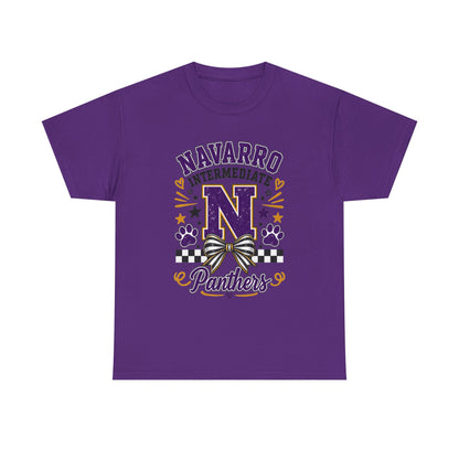 Navarro Intermediate Panthers T-Shirt — School Spirit Tee with 'N' Logo & Paw Prints