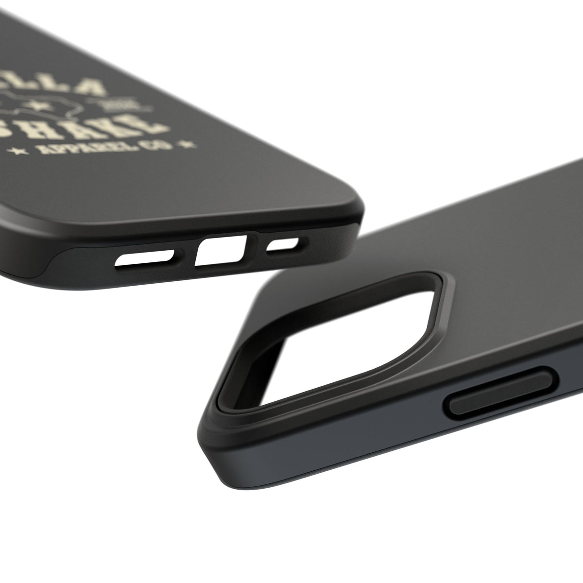 Black w/Ivory Logo lmpact-Resistant Phone Cases