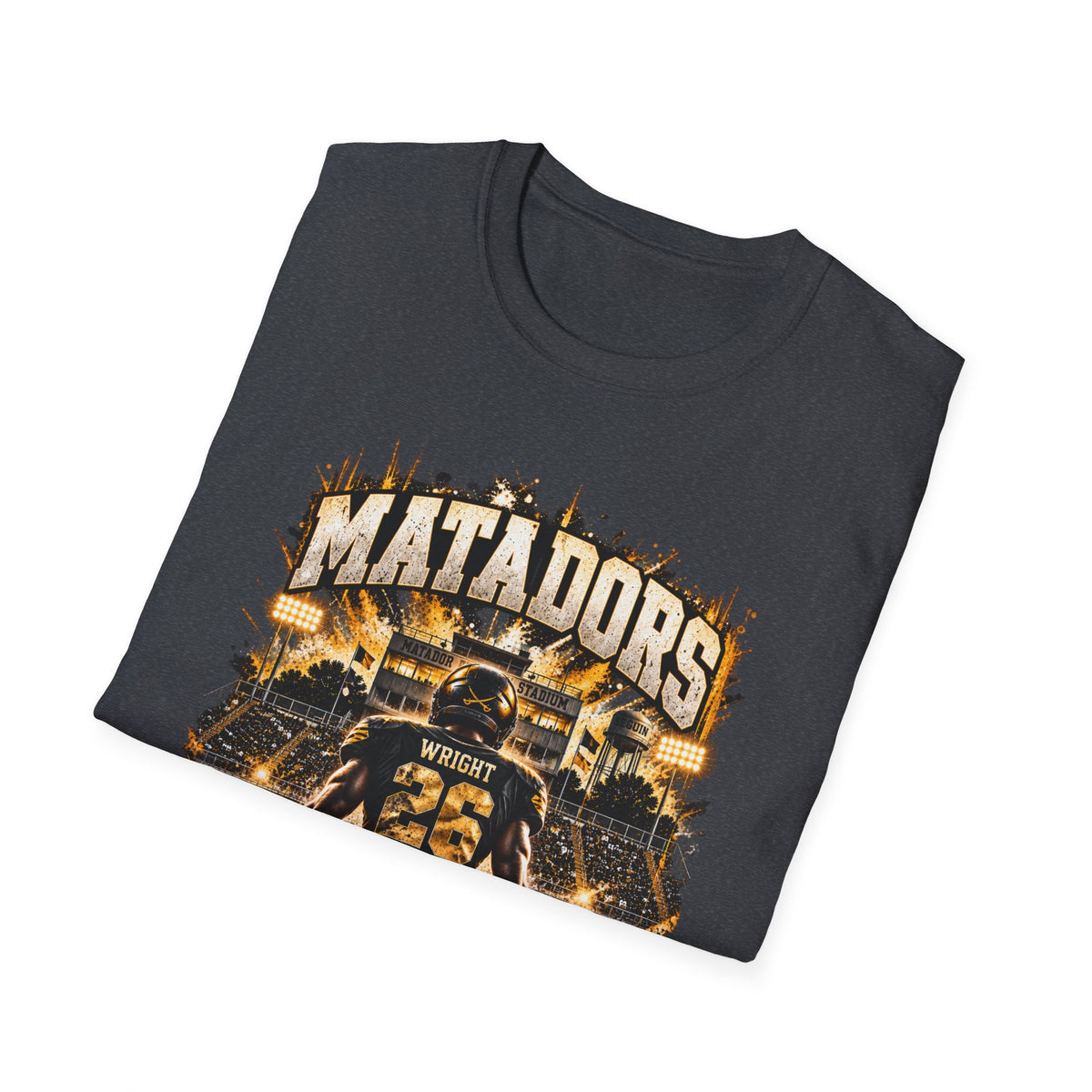 Matadors Football Player Graphic T-Shirt — Team Jersey Number 26 Fan Tee