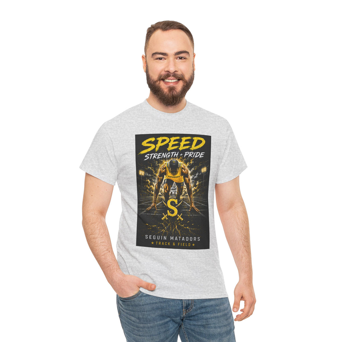 Speed Strength Pride Tee — Seguin Matadors Football Graphic T-Shirt