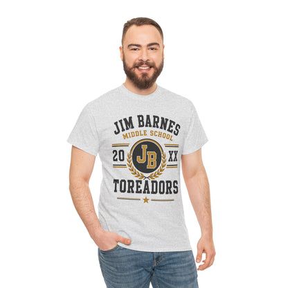 Jim Barnes Middle School Toreadors T-Shirt — School Spirit Tee with JB Crest