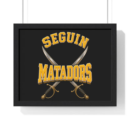 Seguin Matadors Horizontal Framed Poster-Sublimation