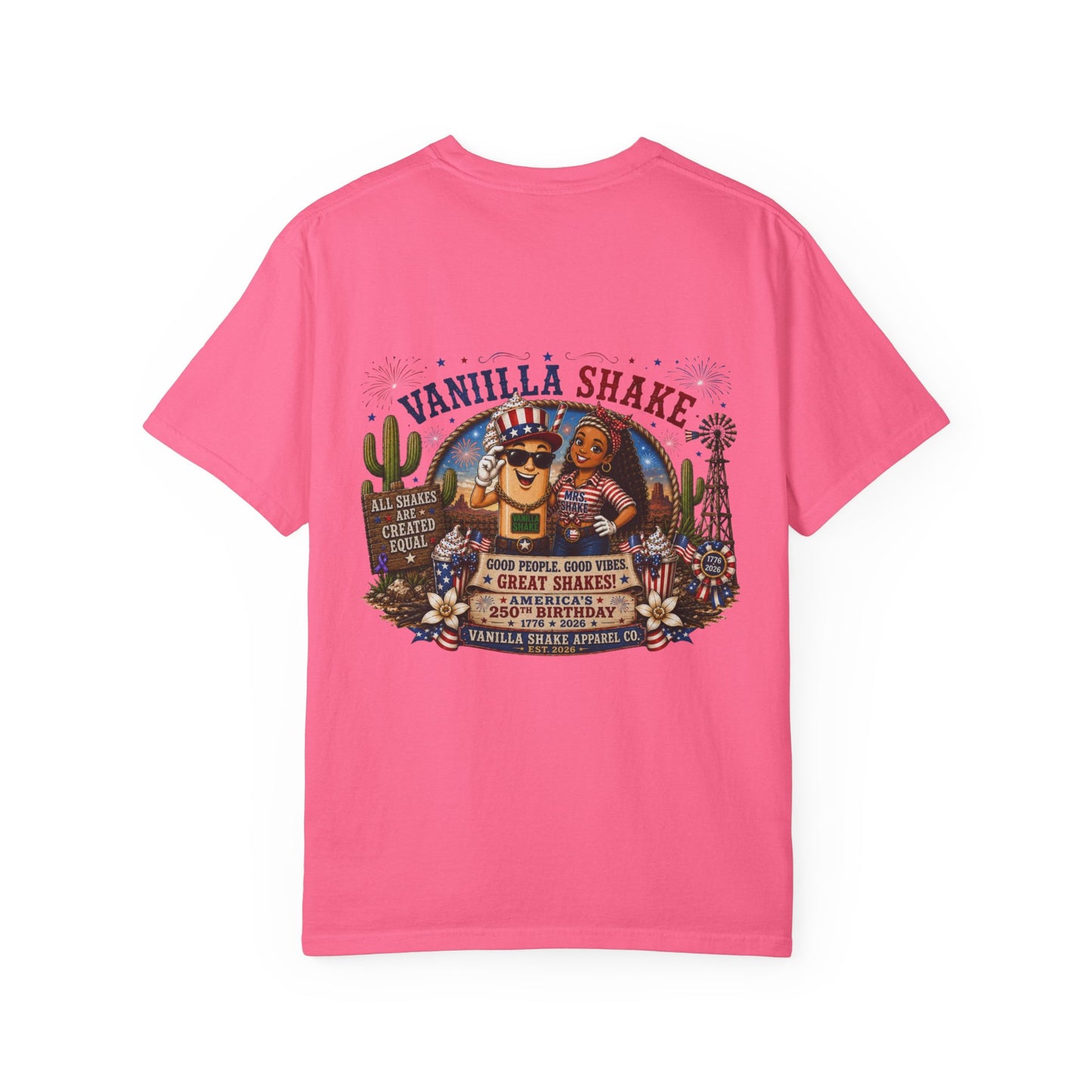 Mr. & Mrs. Shake 4th of July Unisex Garment-Dyed T-shirt