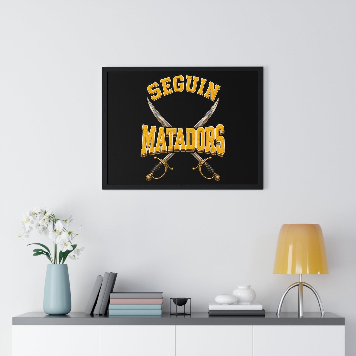 Seguin Matadors Horizontal Framed Poster-Sublimation