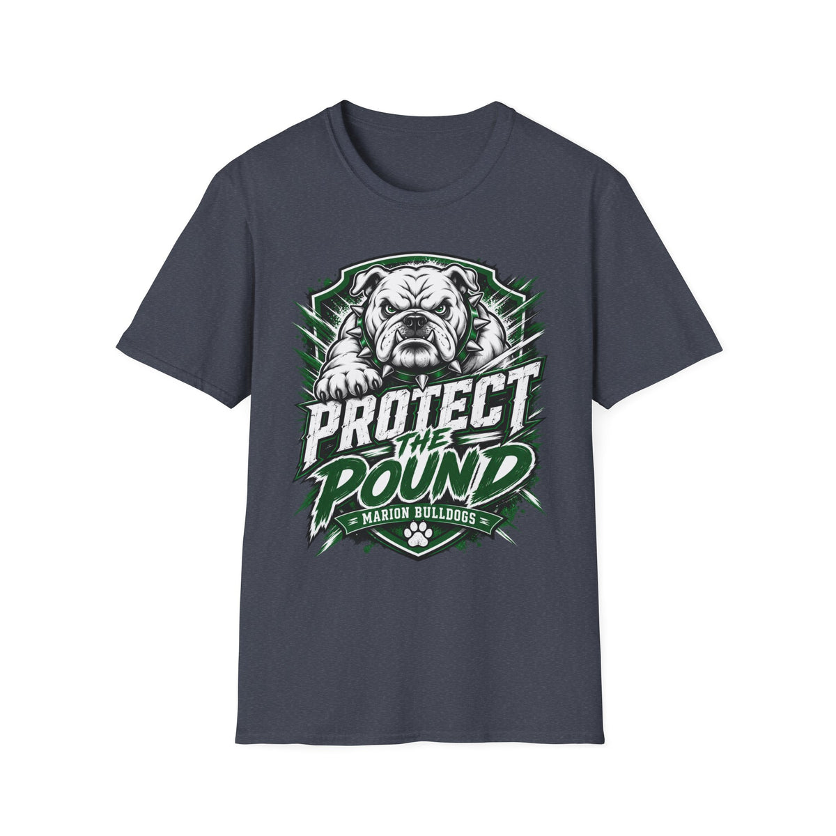 Protect the Pound Bulldog T-Shirt — Fierce Mascot Tee for Fans & Players