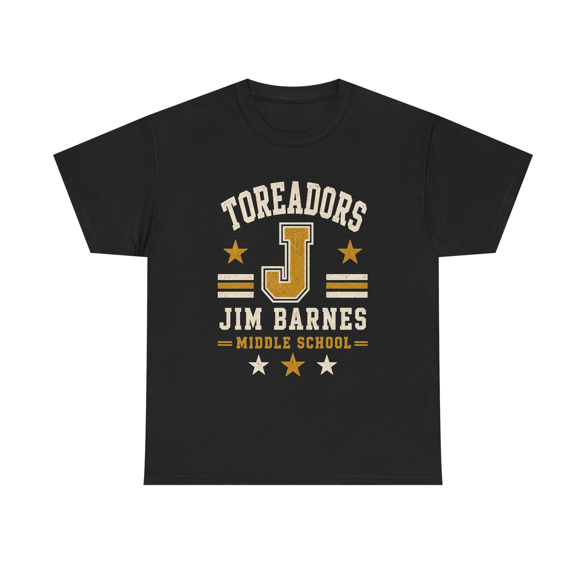 Toreadors Jim Barnes School Letterman Tee — Vintage School Spirit T-Shirt